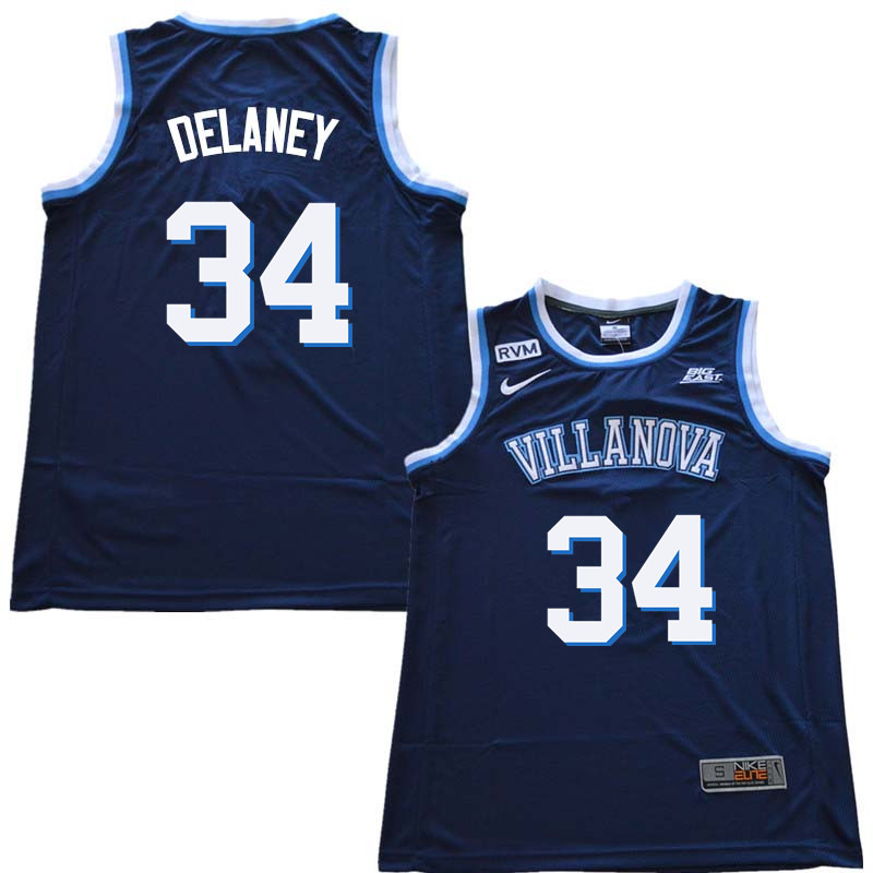 2018 Men #34 Tim Delaney Willanova Wildcats College Basketball Jerseys Sale-Navy - Click Image to Close